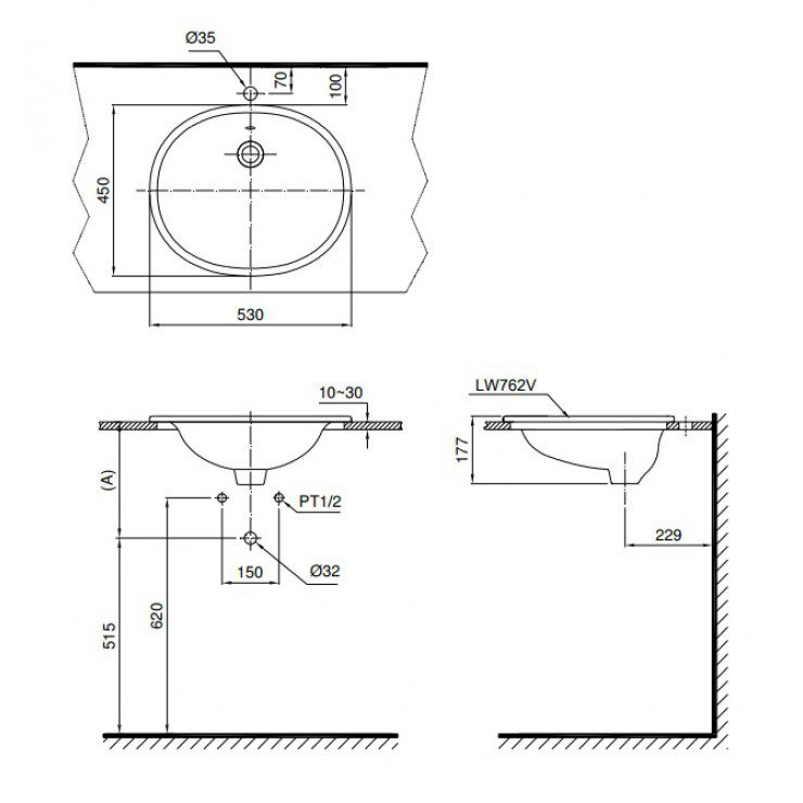 Ảnh công trình thực tế Chậu Rửa Lavabo TOTO L762#XW Dương Vành