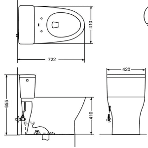 Ảnh công trình thực tế Bồn Cầu Điện Tử TOTO MS188VKW11#XW/T53P100VR Kèm Nắp Rửa Điện Tử WASHLET Dòng S7 – TCF4911Z (220V)