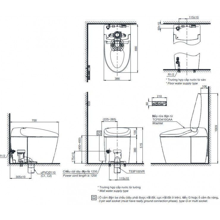 Alternative view of Bồn Cầu Thông Minh TOTO CS921VT/TCF85510GAA/T53P100VR Neorest AS