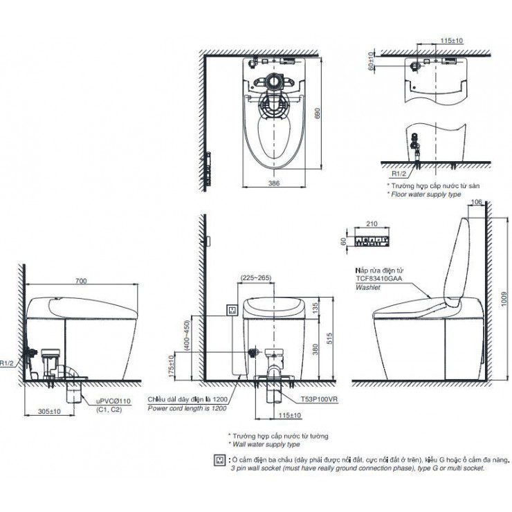 Alternative view of Bồn Cầu Thông Minh TOTO CS921VT/TCF83410GAA/T53P100VR NEOREST RS