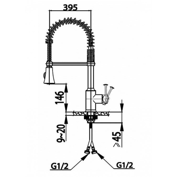 Ảnh công trình thực tế Vòi bếp COTTO CT2099A Nóng Lạnh Có Đầu Phun