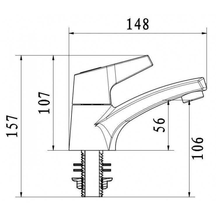 Alternative view of Vòi Lavabo American Standard W.126 (FL0126-A) Lạnh Sandra