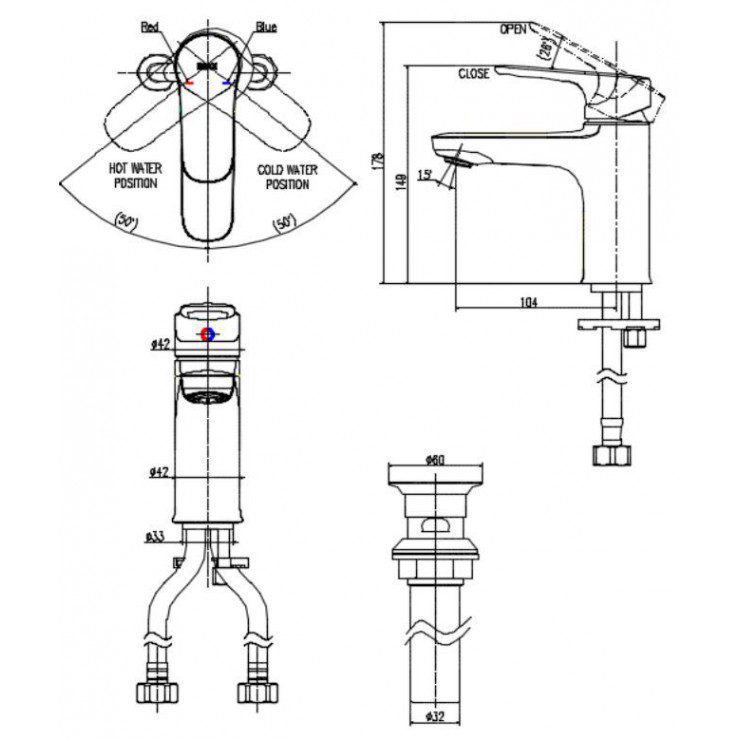 Ảnh công trình thực tế Vòi Chậu Lavabo Inax LFV-1402S-R Nóng Lạnh Kèm Trụ Xả Lật