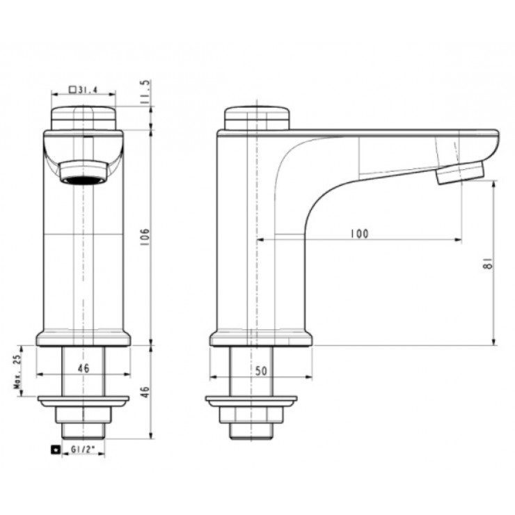 Alternative view of Vòi Lavabo American Standard Gala WF-T823 Nước Lạnh