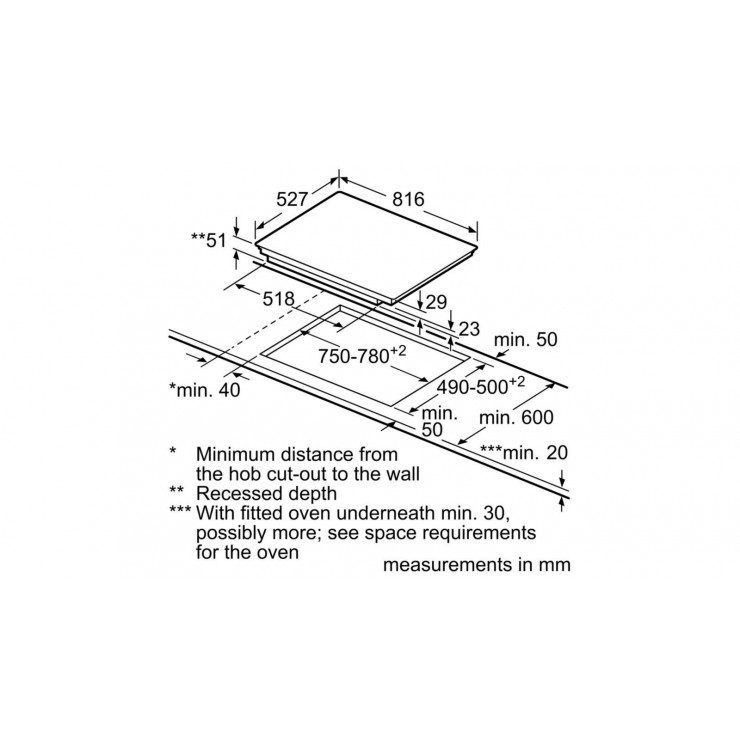 Alternative view of Bếp từ Bosch 3 vùng nấu PID631BB1E Series 4