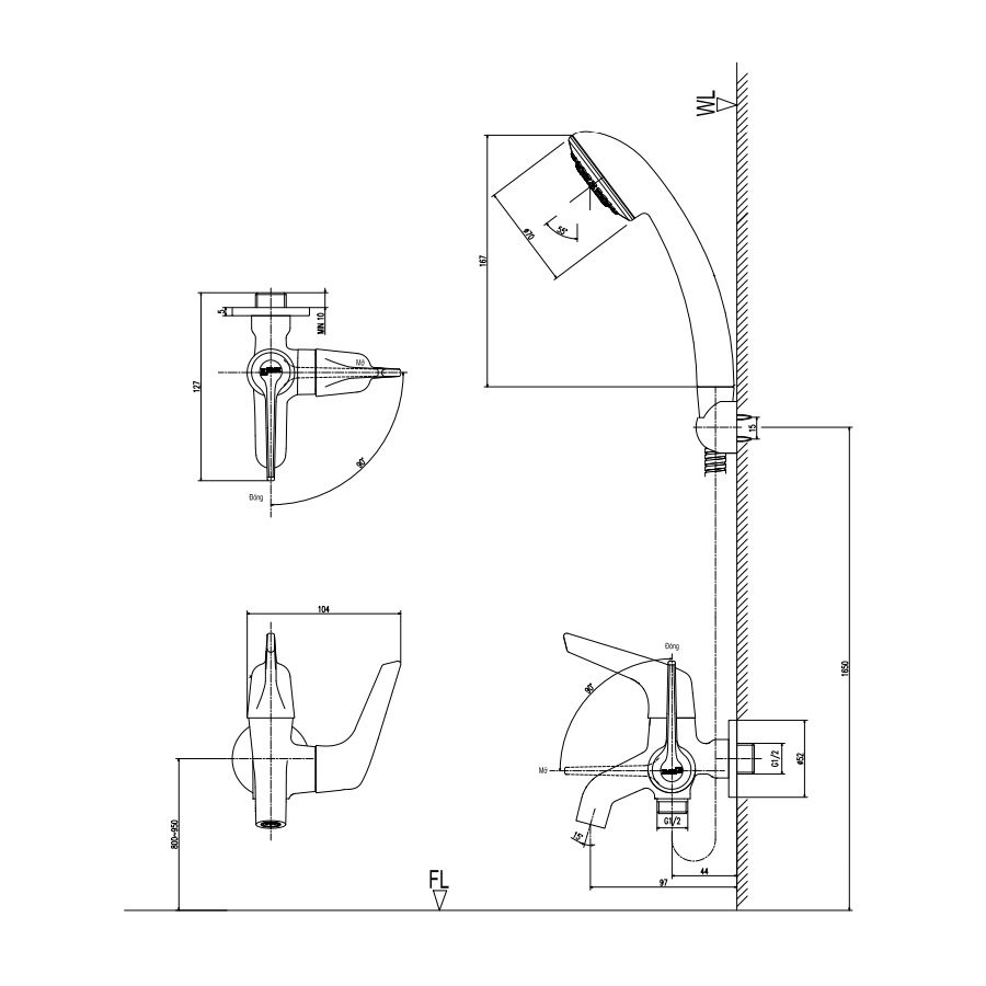Alternative view of Sen tắm nước lạnh INAX BFV-17-7C