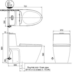 Ảnh công trình thực tế Bồn cầu hai khối INAX ACT-832+CW-H18VN Nắp điện tử xả cảm ứng