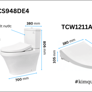 Ảnh công trình thực tế Bồn Cầu TOTO CS948DE4#XW 2 Khối Nắp Rửa Cơ TCW1211A