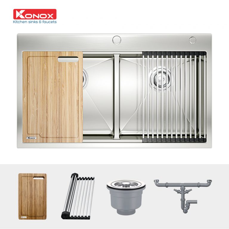 Ảnh công trình thực tế Chậu Rửa Chén KONOX KN8850TD 2 Hộc