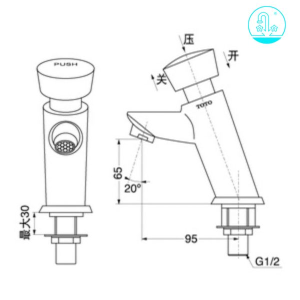 Alternative view of Vòi Lavabo TOTO DL102 Bán Tự Động Nước Lạnh