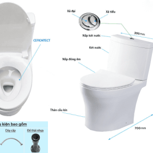 Ảnh công trình thực tế Bồn Cầu TOTO CS769DRT8#XW 2 Khối Nắp Đóng Êm TC600VS