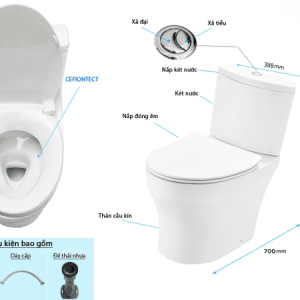 Ảnh công trình thực tế Bồn Cầu TOTO CS838DT8#XW 2 Khối Nắp Đóng Êm TC600VS