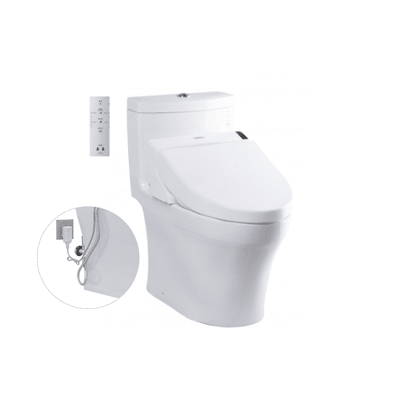 Bồn Cầu Điện Tử TOTO MS889DRW6#XW Kèm Nắp Rửa Điện Tử WASHLET Dòng C5 – TCF6531Z (220V)