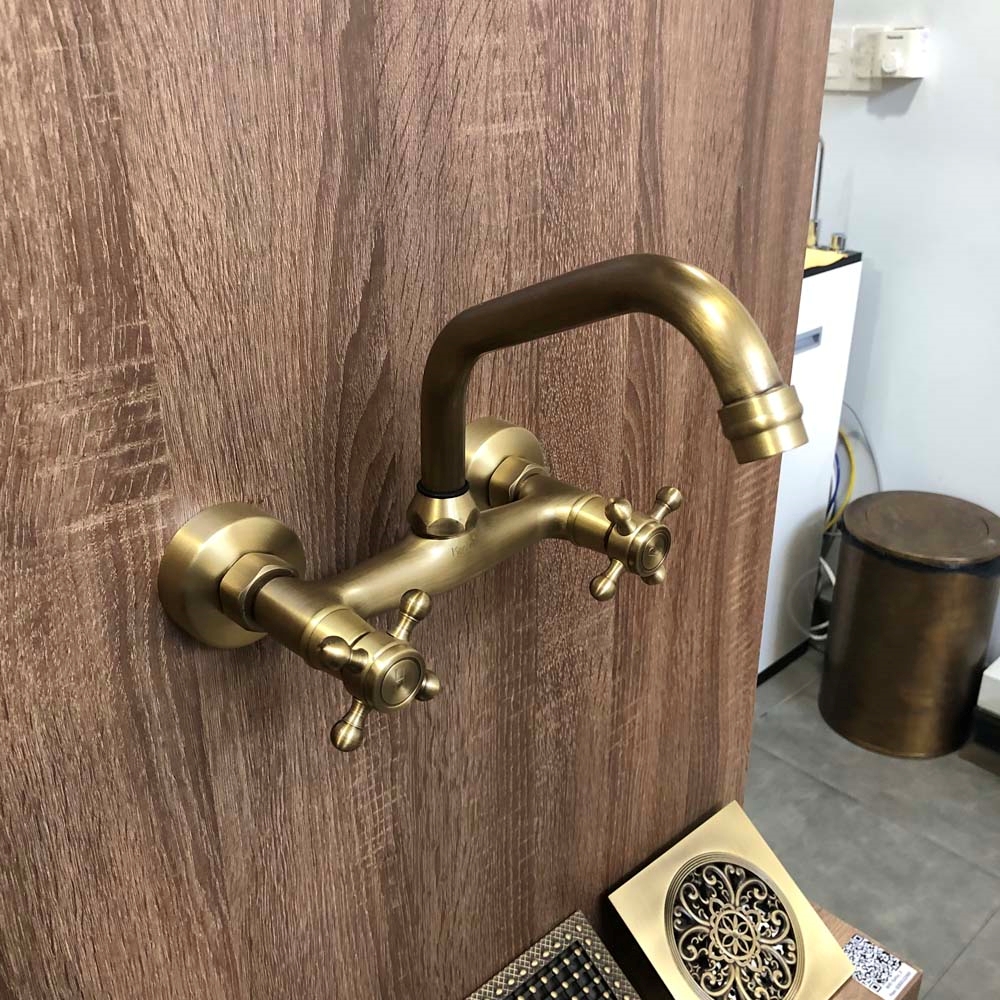 Ảnh công trình thực tế Vòi âm tường nóng lạnh bằng đồng Kanly GCT05