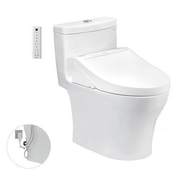 Bồn Cầu Điện Tử TOTO MS889DRW14#XW Kèm Nắp Rửa Điện Tử WASHLET Dòng C5 – TCF24410AAA (220V)