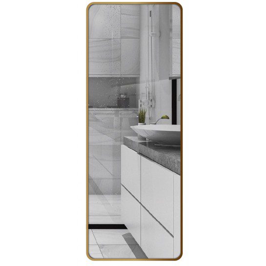 Gương GLS F12R70 Body Viền Nhôm Vàng Gold Dòng F 60x160cm