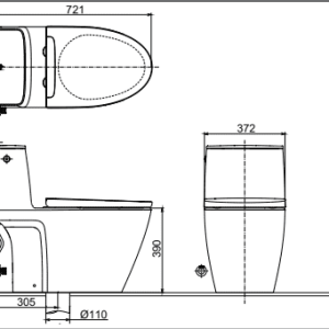Ảnh công trình thực tế Bồn Cầu INAX ACT-902VN (ACT902VN) 1 Khối Dòng S200 Xả Tự Động