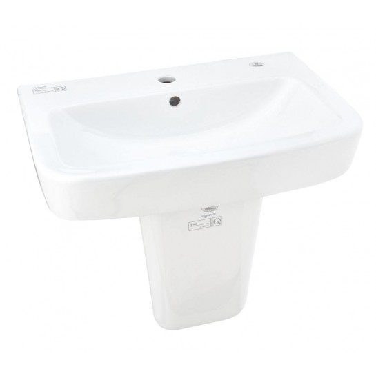 Lavabo VIGLACERA V50 Treo Tường Kèm Chân Ngắn