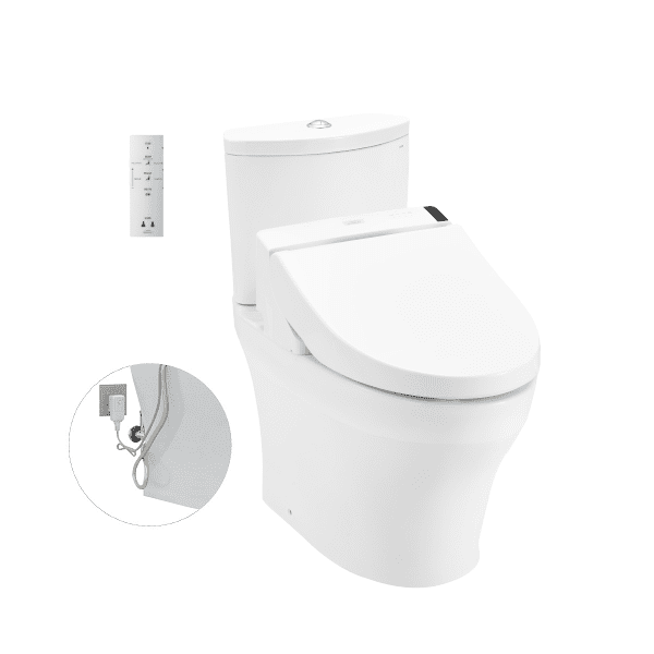Bồn Cầu Điện Tử TOTO CS838DW6#XW Kèm Nắp Rửa Điện Tử WASHLET Dòng C5 – TCF6531Z (220V)