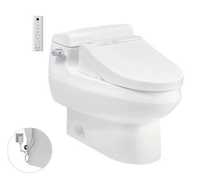 Bồn Cầu Điện Tử TOTO MS688W14#XW Kèm Nắp Rửa Điện Tử WASHLET Dòng C5 – TCF24410AAA (220V)