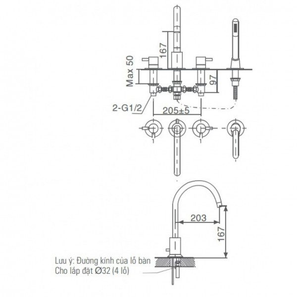 Alternative view of Sen tắm gắn bồn INAX BFV-7000B