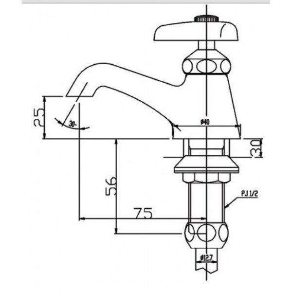 Alternative view of Vòi chậu nước lạnh INAX LF-1