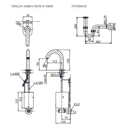 Alternative view of Vòi Lavabo TOTO TEN12ANV900/TN78-9V900 Cảm Ứng Nước Lạnh