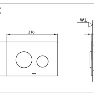Ảnh công trình thực tế Mặt nạ nút nhấn TOTO MB005DNP