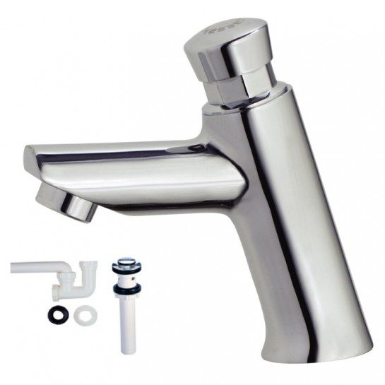 Vòi Lavabo CAESAR B054CU Lạnh Ấn Bán Tự Động