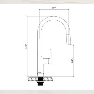 Ảnh công trình thực tế Vòi rửa chén MALLOCA K1726-SS Nóng Lạnh Dây rút