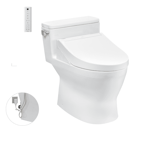 Bồn Cầu WASHLET TOTO MS188VKW14 1 Khối Kèm Nắp Điện Tử TCF24410AAA (220V)