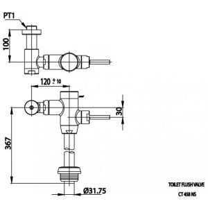 Ảnh công trình thực tế Van Xả Trực Tiếp Cotto CT458NS Dùng Cho Bồn Cầu