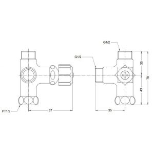 Ảnh công trình thực tế Van Dừng Chữ T TOTO TX434S