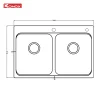 Chậu Rửa Bát KONOX Tari 7851TD 2 Hố Cân R50 Inox 304 - ảnh 8