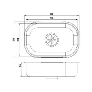 Ảnh công trình thực tế Chậu Rửa Nhỏ Inox KLUGER KSWB-408SL 380 x 250mm 1 Hố