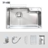 Chậu Rửa Chén 1 Hố KLUGER KH8050ST Plus Inox 304 Dày 1.0mm - ảnh 2