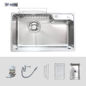 Ảnh công trình thực tế Chậu Rửa Chén 1 Hố KLUGER KH8050ST Plus Inox 304 Dày 1.0mm