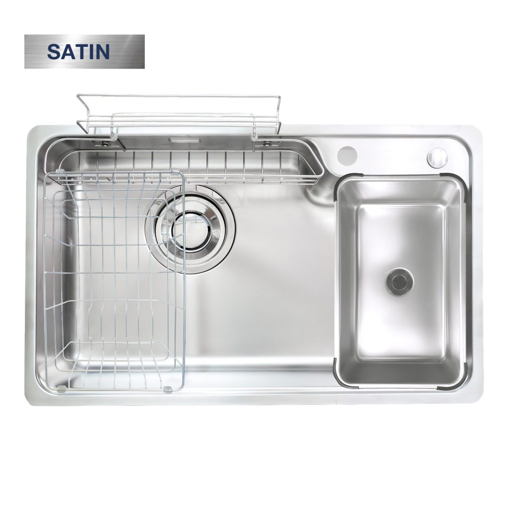 Chậu Rửa Chén 1 Hố KLUGER KH8050ST Plus Inox 304 Dày 1.0mm