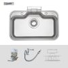 Chậu Rửa Chén 1 Hố KLUGER KT7848FS-Basic Inox 304 Dày 1.2mm - ảnh 2
