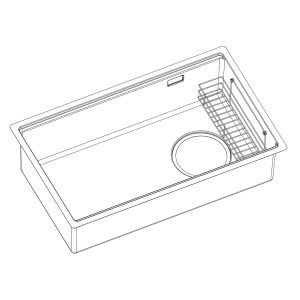 Ảnh công trình thực tế Chậu Rửa Chén 1 Hộc KLUGER KY7545FS Plus 750mm Góc Bo Vuông
