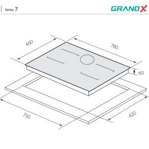 Ảnh công trình thực tế Bếp Điện Từ GRANDX GX E738Lux 2 Từ 1 Hồng Ngoại 780mm