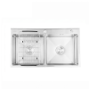 Chậu Rửa Chén Inox CAESAR KSH02H082SE 2 Hộc 820 x 450mm