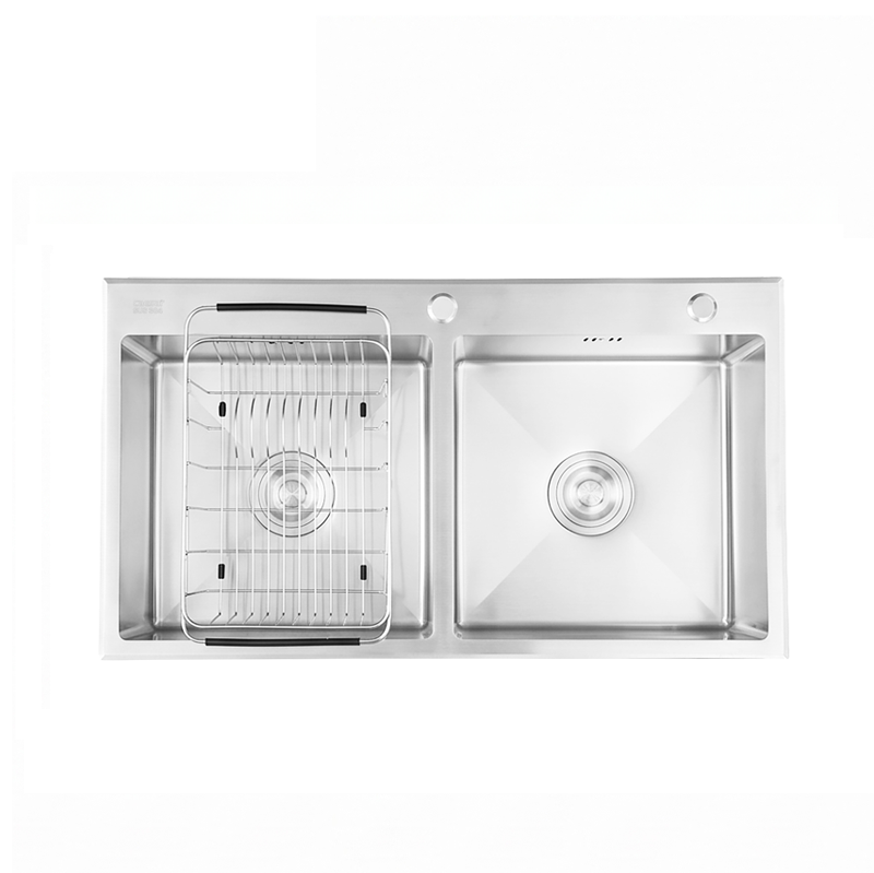 Chậu Rửa Chén Inox CAESAR KSH02H082SE 2 Hộc 820 x 450mm