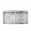 Chậu Rửa Chén Inox CAESAR KSH02H100SX 2 Hộc 1000mm Lắp Nổi