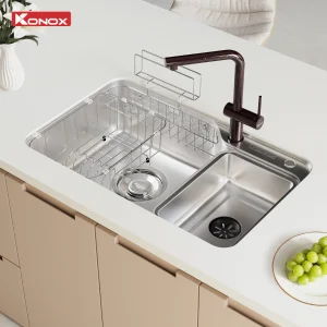 Ảnh công trình thực tế Chậu Rửa Chén KONOX Tari 8050SM 1 Hố Bề Mặt Mịn 800mm