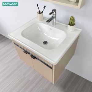 Ảnh công trình thực tế Tủ Lavabo Nhựa PVC Mowoen MW2702-60 600mm Chậu Sứ