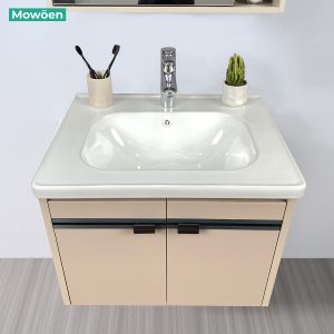 Ảnh công trình thực tế Tủ Lavabo Nhựa PVC Mowoen MW2702-60 600mm Chậu Sứ