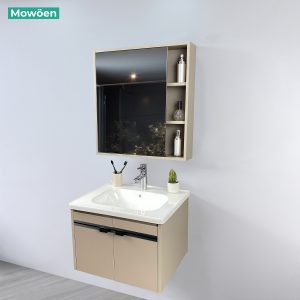 Ảnh công trình thực tế Tủ Lavabo Nhựa PVC Mowoen MW2702-60 600mm Chậu Sứ