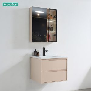 Ảnh công trình thực tế Tủ Lavabo Nhựa PVC Mowoen MW2820-60 Khổ 600mm Kèm Tủ Gương LED