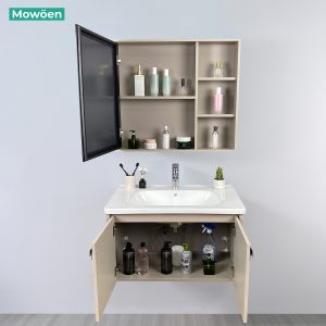 Ảnh công trình thực tế Tủ Lavabo Nhựa PVC Mowoen MW2702-80 Chậu Sứ Khổ 800mm